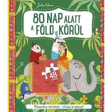 80 nap alatt a föld körül - könyv és kirakó