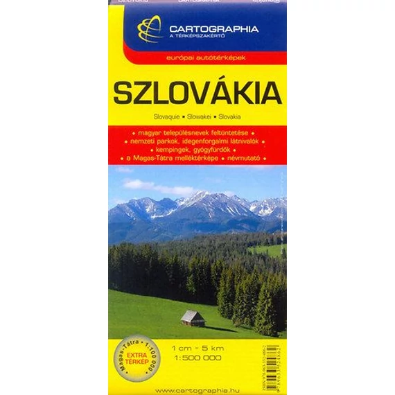 Szlovákia autóstérkép 1:500 000