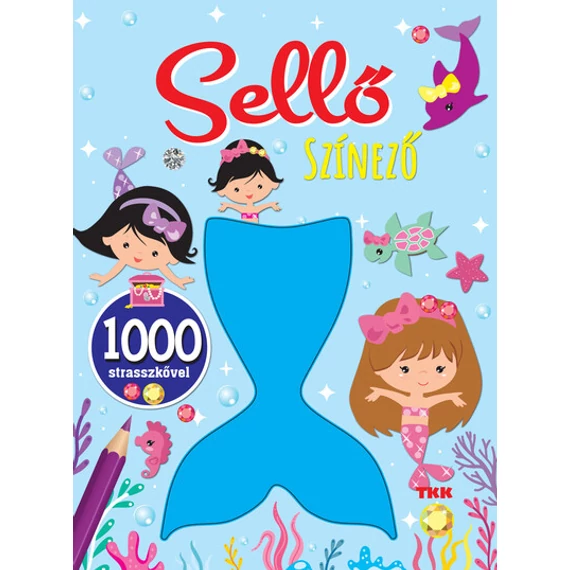 Sellő színező - 1000 strasszkő